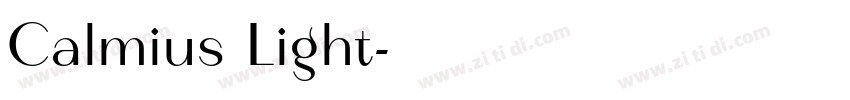 Calmius Light字体转换